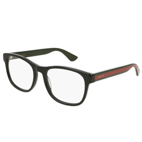 NEW Gucci GG0004O Unisex Black Striped Arm Eyeglasses Frames main image 5